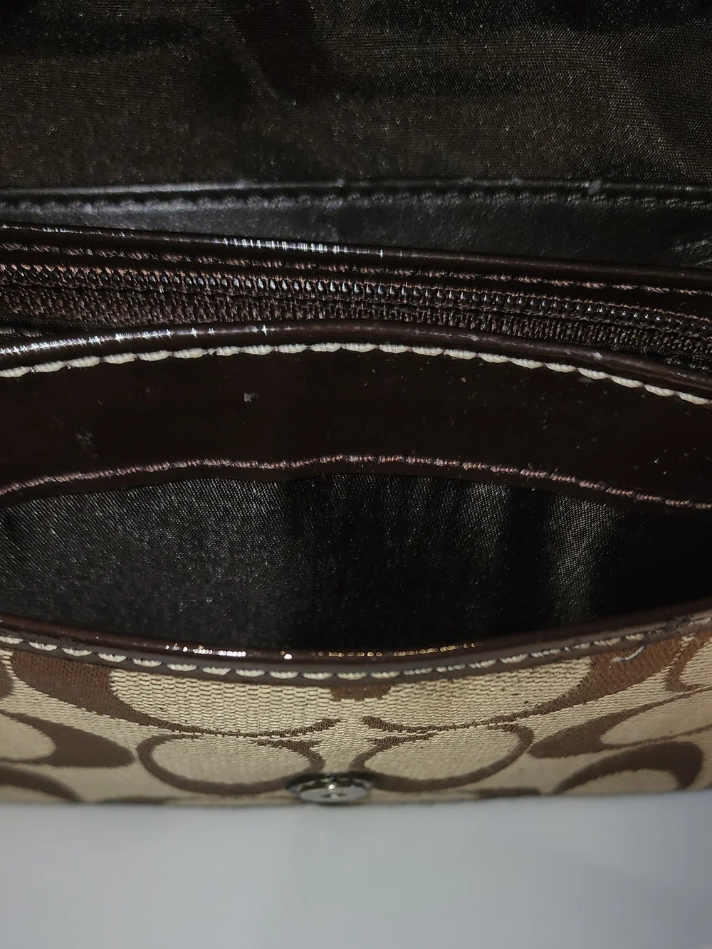 Coach Signature C Jacquard Canvas Trifold Wallet - Brown/Tan